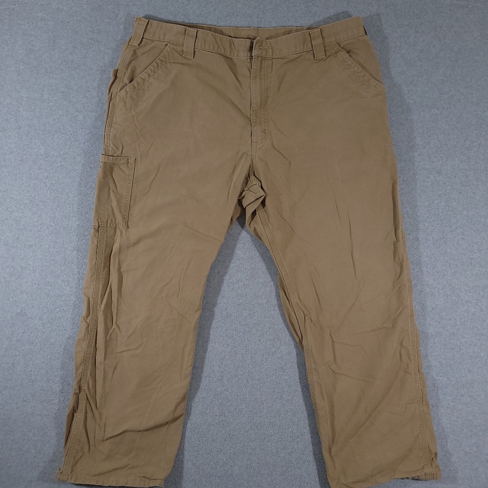 Carhartt Pants Mens 42x30  Khaki B151 Canvas Work Dungaree Carpenter Utility